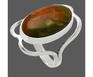 Rhyolite - Rainforest Jasper Ring size-8 SDR228399 R-1246, 11x19 mm