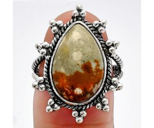 Rocky Butte Picture Jasper Ring size-7 SDR228522 R-1234, 11x17 mm