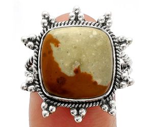 Picture Jasper Ring size-8.5 SDR228530 R-1234, 14x14 mm