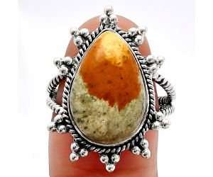 Rocky Butte Picture Jasper Ring size-8 SDR228574 R-1234, 12x18 mm