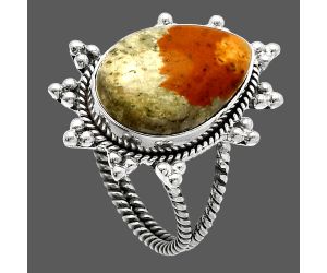 Rocky Butte Picture Jasper Ring size-8 SDR228574 R-1234, 12x18 mm