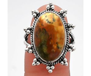 Rocky Butte Picture Jasper Ring size-7 SDR228600 R-1234, 12x18 mm
