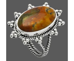 Rocky Butte Picture Jasper Ring size-7 SDR228600 R-1234, 12x18 mm