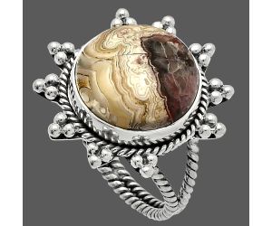 Laguna Lace Agate Ring size-8 SDR228609 R-1234, 14x14 mm