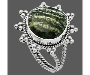 Natural Chrysotile Ring size-9 SDR228630 R-1234, 14x14 mm
