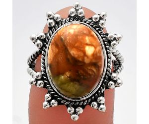 Rocky Butte Picture Jasper Ring size-7 SDR228640 R-1234, 11x15 mm