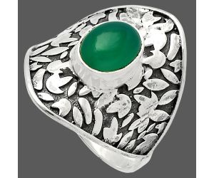 Green Onyx Ring size-9 SDR228678 R-1370, 7x9 mm