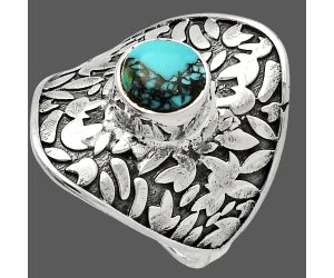 Lucky Charm Tibetan Turquoise Ring size-8 SDR228680 R-1370, 7x7 mm