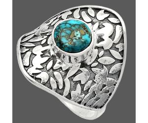 Lucky Charm Tibetan Turquoise Ring size-9 SDR228709 R-1370, 7x7 mm
