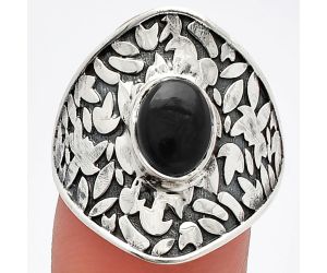 Black Onyx Ring size-9 SDR228711 R-1370, 7x9 mm
