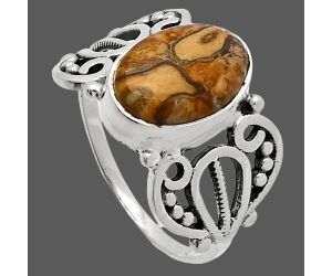 Rock Calcy Ring size-7.5 SDR228741 R-1309, 8x12 mm