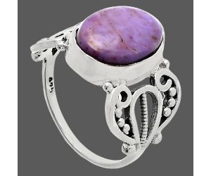 Lavender Jade Ring size-6 SDR228767 R-1309, 9x12 mm