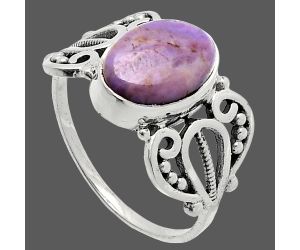 Lavender Jade Ring size-9 SDR228770 R-1309, 8x12 mm