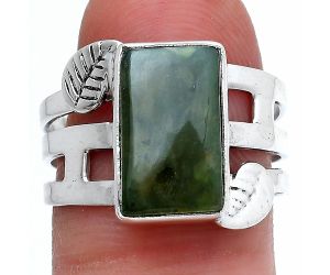 Chrome Chalcedony Ring size-8 SDR228832 R-1400, 8x13 mm