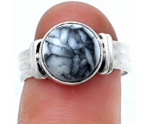 Pinolith Stone Ring size-7.5 SDR228867 R-1470, 10x10 mm