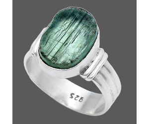 Green Kyanite Rough Ring size-6 SDR228873 R-1470, 9x12 mm