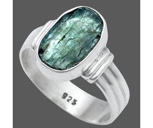 Green Kyanite Rough Ring size-8 SDR228874 R-1470, 9x13 mm