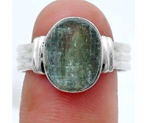 Green Kyanite Rough Ring size-9 SDR228876 R-1470, 9x12 mm