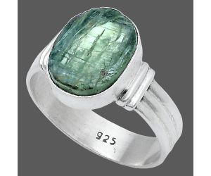 Green Kyanite Rough Ring size-9 SDR228876 R-1470, 9x12 mm