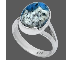 K2 Blue - Azurite In Quartz Ring size-8.5 SDR228877 R-1438, 10x14 mm