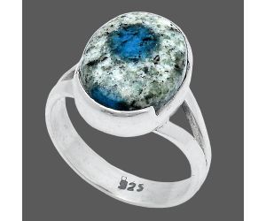 K2 Blue - Azurite In Quartz Ring size-6.5 SDR228880 R-1438, 11x14 mm