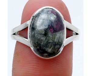 Russian Eudialyte Ring size-8.5 SDR228892 R-1438, 10x14 mm