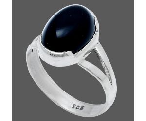 Black Onyx Ring size-9 SDR228893 R-1438, 10x14 mm