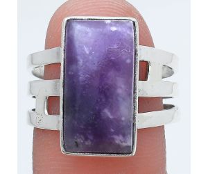 Purple Lepidolite Ring size-9 SDR228909 R-1400, 9x17 mm