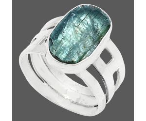 Green Kyanite Rough Ring size-6.5 SDR228930 R-1400, 8x14 mm