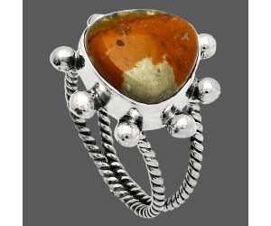 Rocky Butte Picture Jasper Ring size-7 SDR228984 R-1268, 13x13 mm