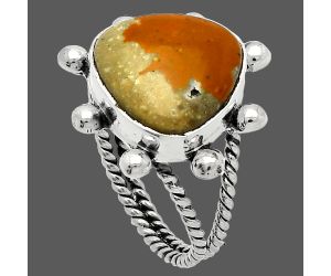 Rocky Butte Picture Jasper Ring size-8 SDR229062 R-1268, 14x14 mm