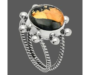Maligano Jasper Ring size-7.5 SDR229064 R-1268, 12x12 mm