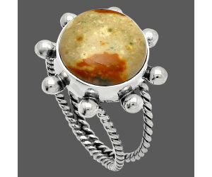Rocky Butte Picture Jasper Ring size-10 SDR229067 R-1268, 14x14 mm