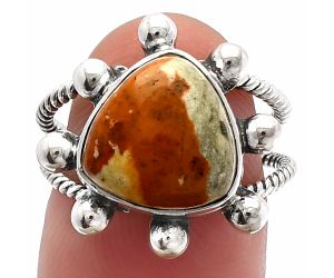Rocky Butte Picture Jasper Ring size-7 SDR229147 R-1268, 11x11 mm