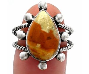 Picture Jasper Ring size-7 SDR229178 R-1268, 10x16 mm