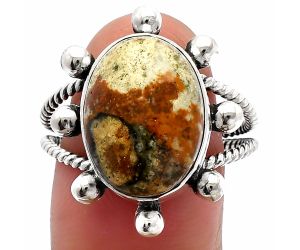 Rocky Butte Picture Jasper Ring size-9.5 SDR229189 R-1268, 12x16 mm