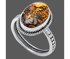 Coquina Fossil Jasper Ring size-9 SDR229287 R-1066, 10x14 mm