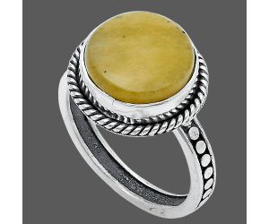 Honey Aragonite Ring size-7 SDR229298 R-1066, 11x11 mm