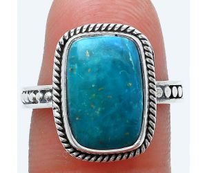 Azurite Chrysocolla Ring size-8 SDR229305 R-1066, 10x14 mm