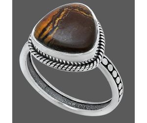 Outback Jasper Ring size-8.5 SDR229410 R-1066, 12x12 mm