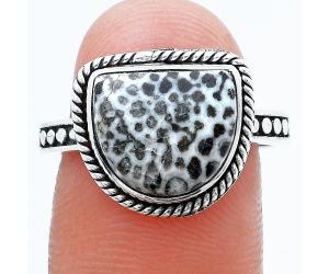 Stingray Coral Ring size-8 SDR229417 R-1066, 10x12 mm