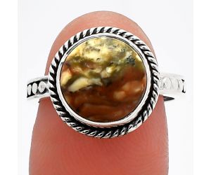 Rocky Butte Picture Jasper Ring size-7 SDR229445 R-1066, 10x10 mm
