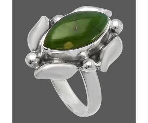 Chrome Chalcedony Ring size-6 SDR229502 R-1125, 7x14 mm