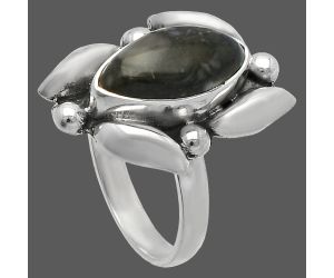 Mexican Cabbing Fossil Ring size-7 SDR229519 R-1125, 7x14 mm
