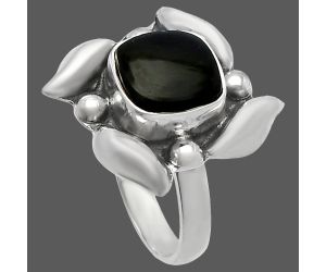 Black Onyx Ring size-6 SDR229568 R-1125, 9x9 mm