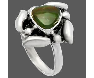 Chrome Chalcedony Ring size-8 SDR229582 R-1125, 9x9 mm