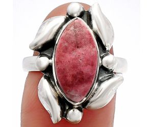 Pink Thulite Ring size-8 SDR229590 R-1125, 8x16 mm