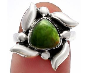 Chrome Chalcedony Ring size-6 SDR229612 R-1125, 8x8 mm