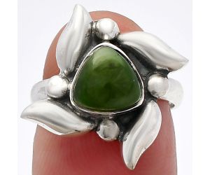 Chrome Chalcedony Ring size-6 SDR229625 R-1125, 8x8 mm