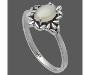 Srilankan Moonstone Ring size-8 SDR229783 R-1721, 7x5 mm